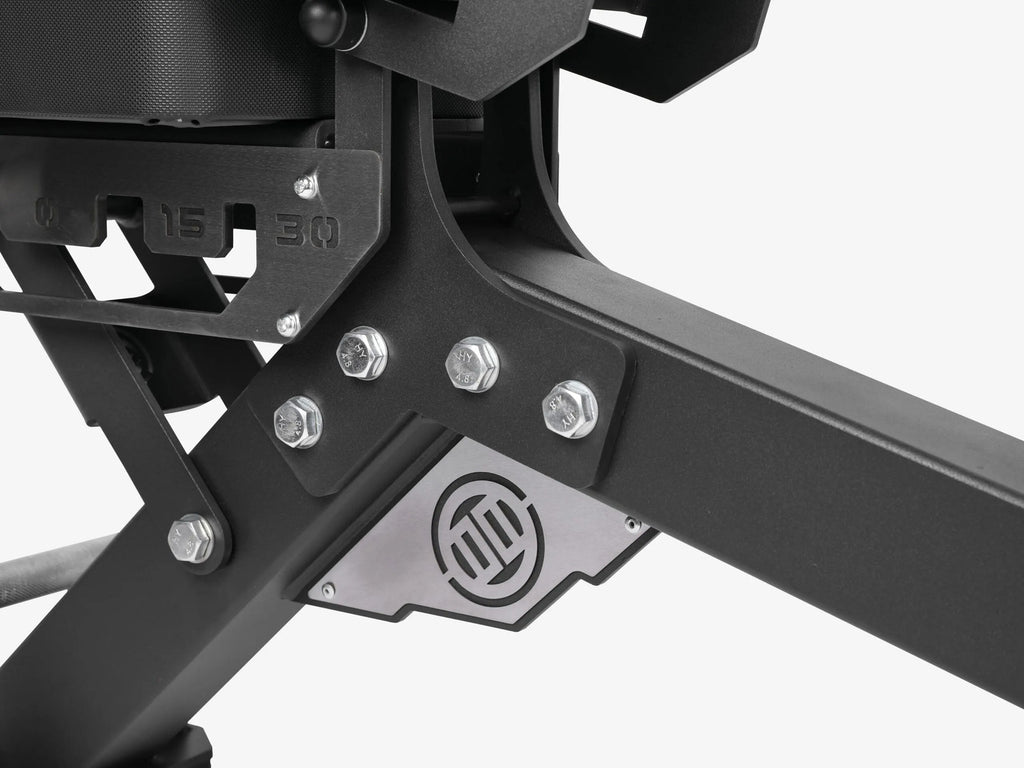 Reinforced steel frame joint of the LUXIAOJUN Adjustable Bench AB100-3 for stability and durability