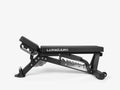 LUXIAOJUN Adjustable Bench AB100-3 shown in side view with multi-angle backrest and seat adjustment