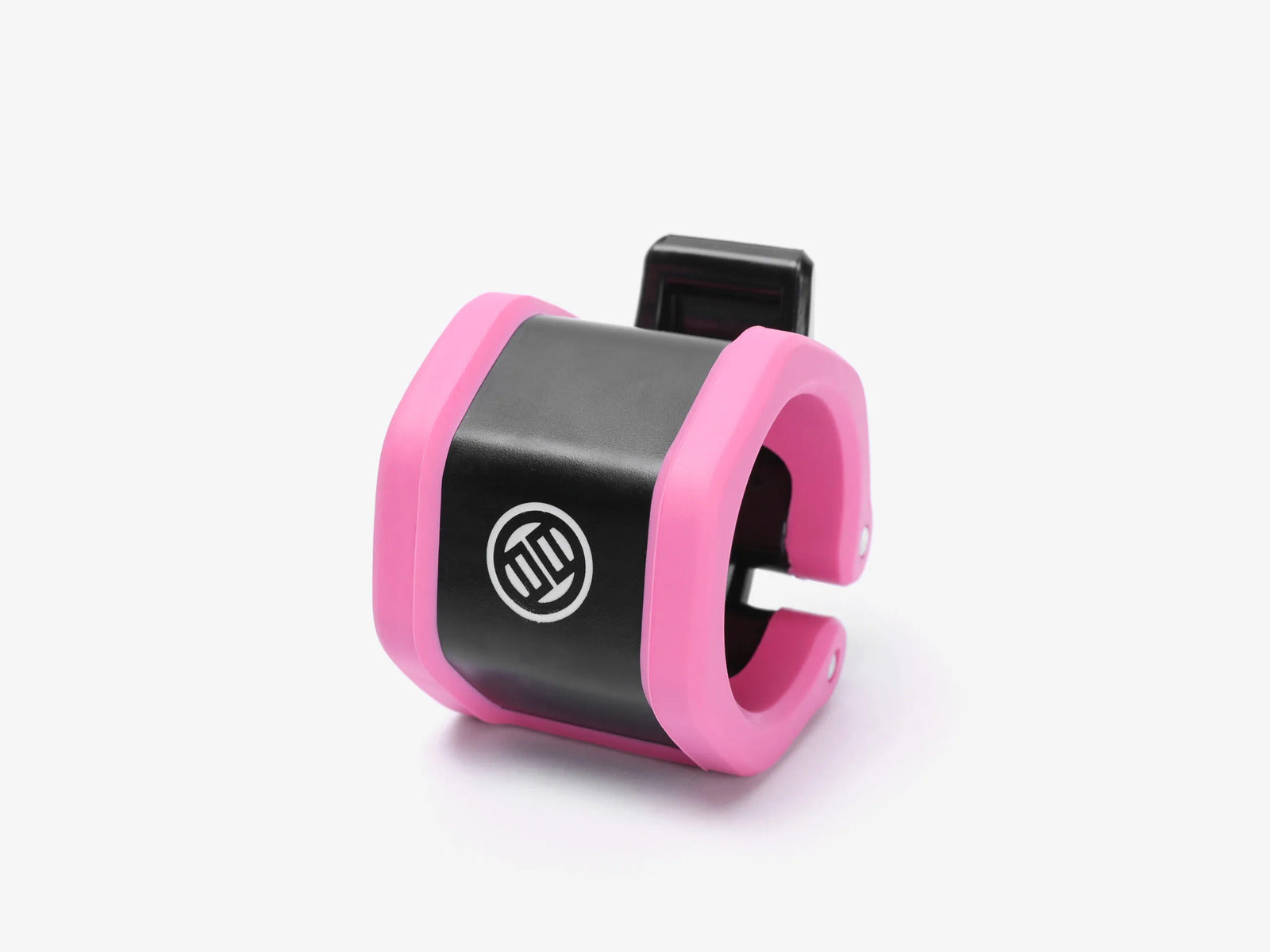 Side View Of Pink Barbell Collar With Locking Mechanism