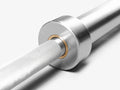 Close-up of LUXIAOJUN E1 men’s training bar sleeve with hard chrome finish and precision bearing housing