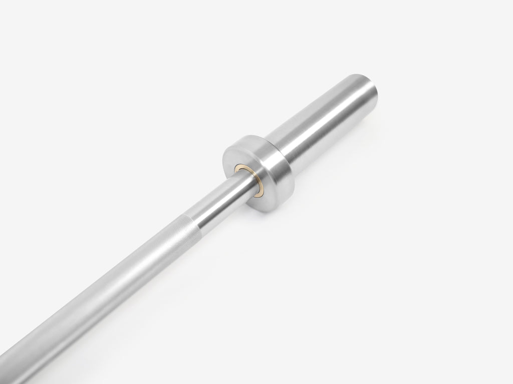 Close-up of snap-ring bearing mechanism on LUXIAOJUN 1.2M Straight Bar Hard Chrome