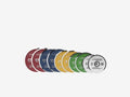 LUXIAOJUN Colorful Electroplated Steel Plates 155KG set, one pair each of 2.5, 5, 10, 15, 20 and 25 KG