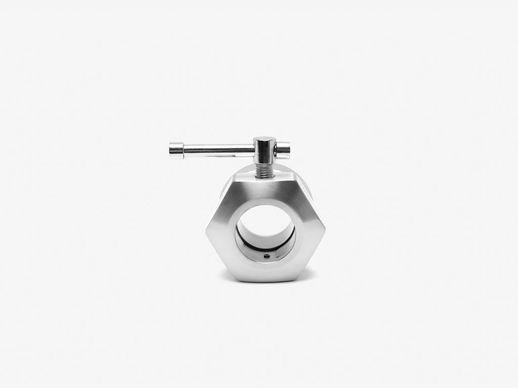 Front view of LUXIAOJUN Lever Lock Competition Barbell Collar with lever handle