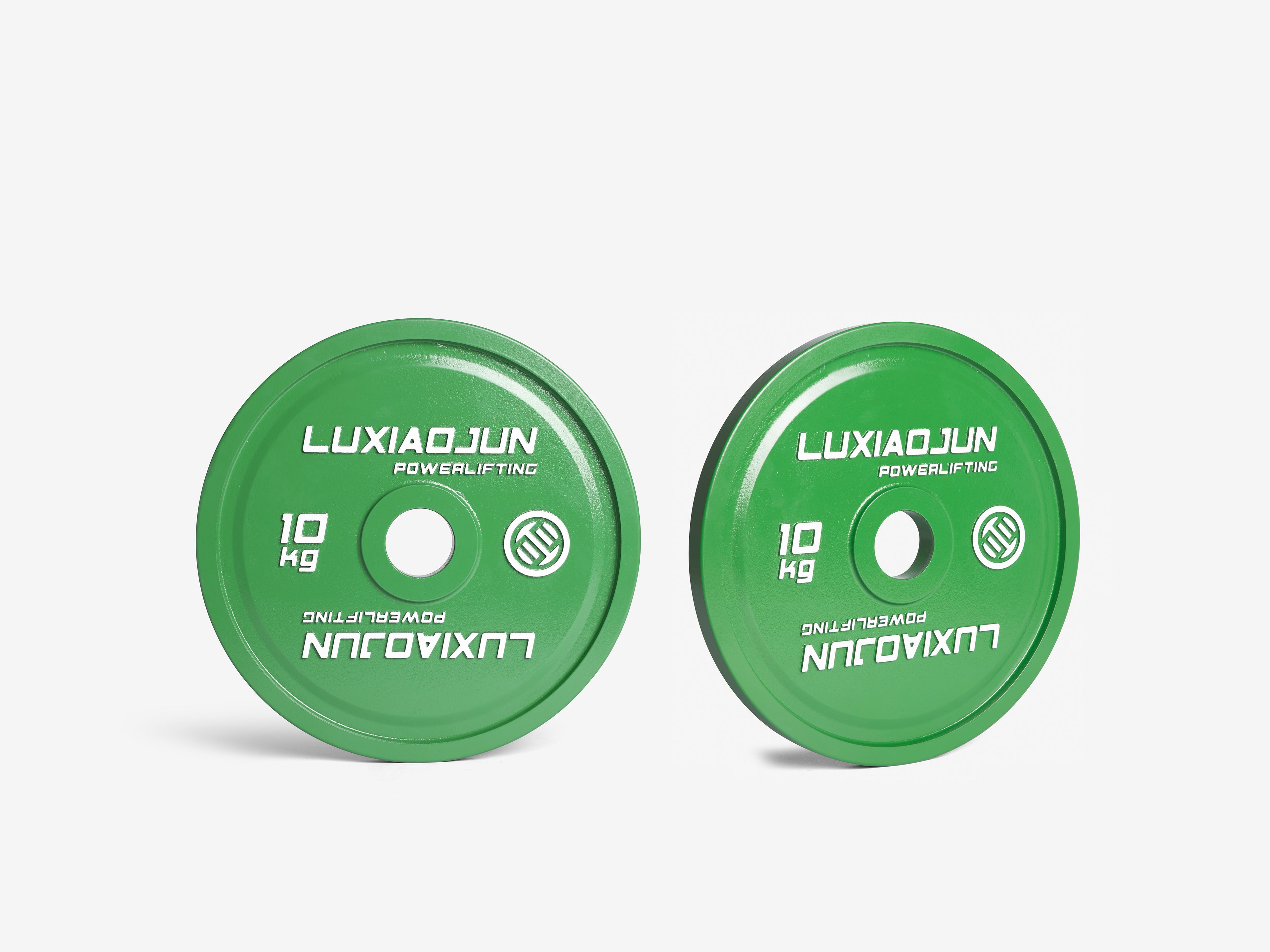 LUXIAOJUN Powerlifting Competition Plates 10kg pair in green