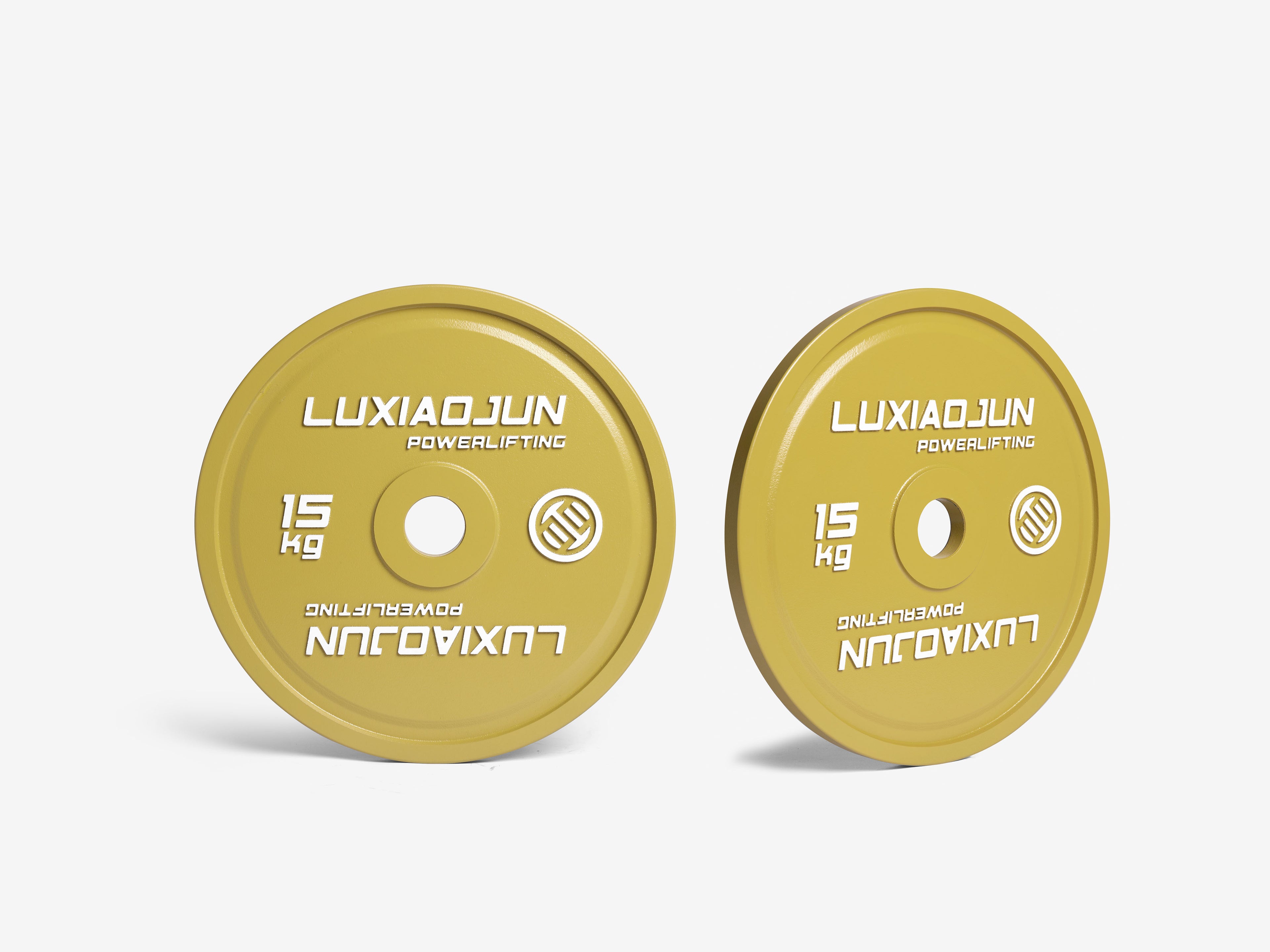 LUXIAOJUN Powerlifting Competition Plates 15kg pair in yellow